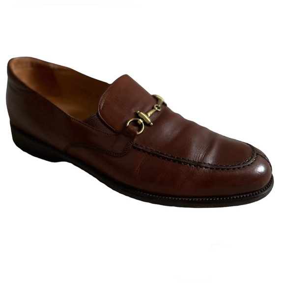 Mezlan Horsebit Brown Leather Loafers Sz 10W - Picture 1 of 12